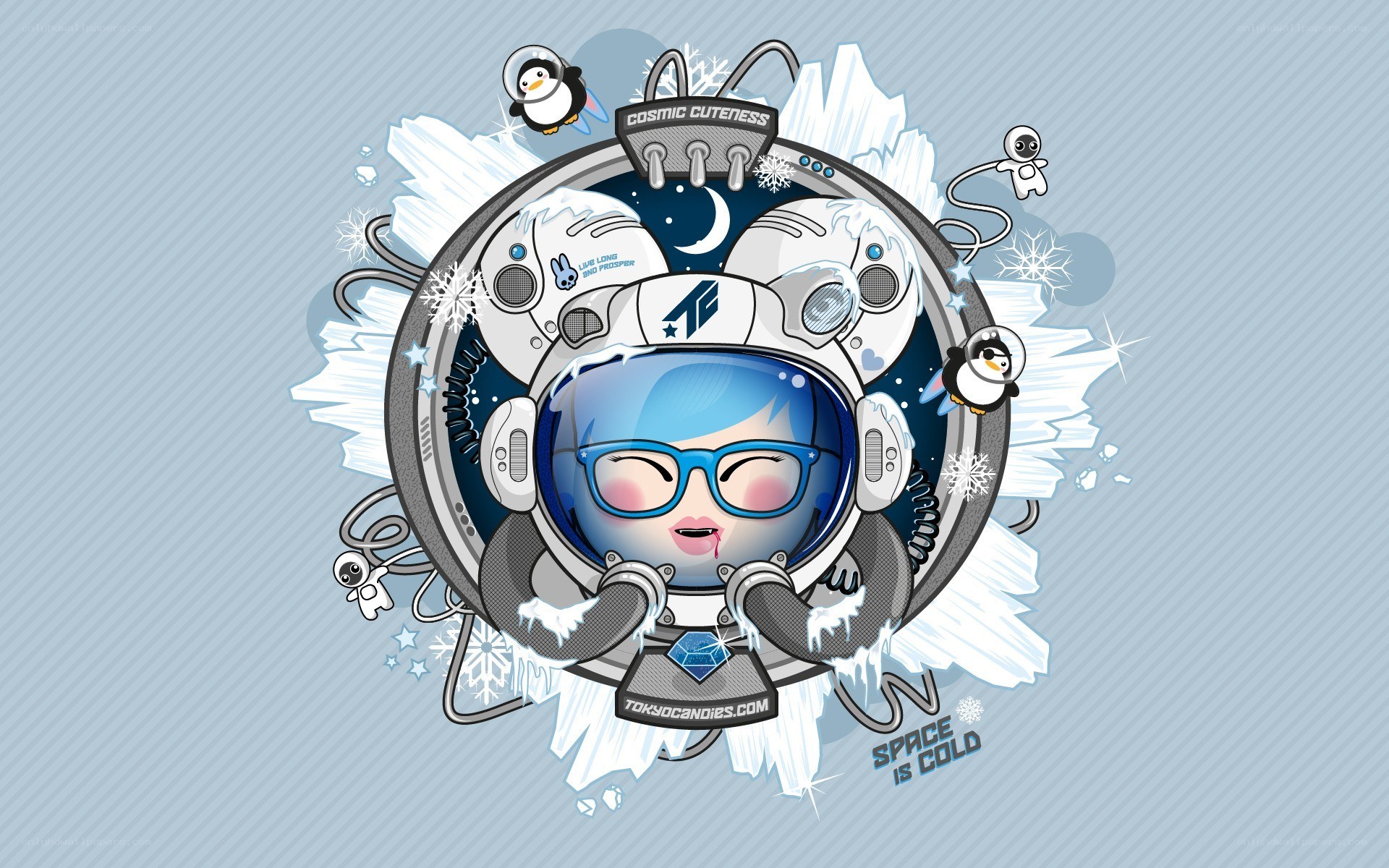 cute astronaut in space