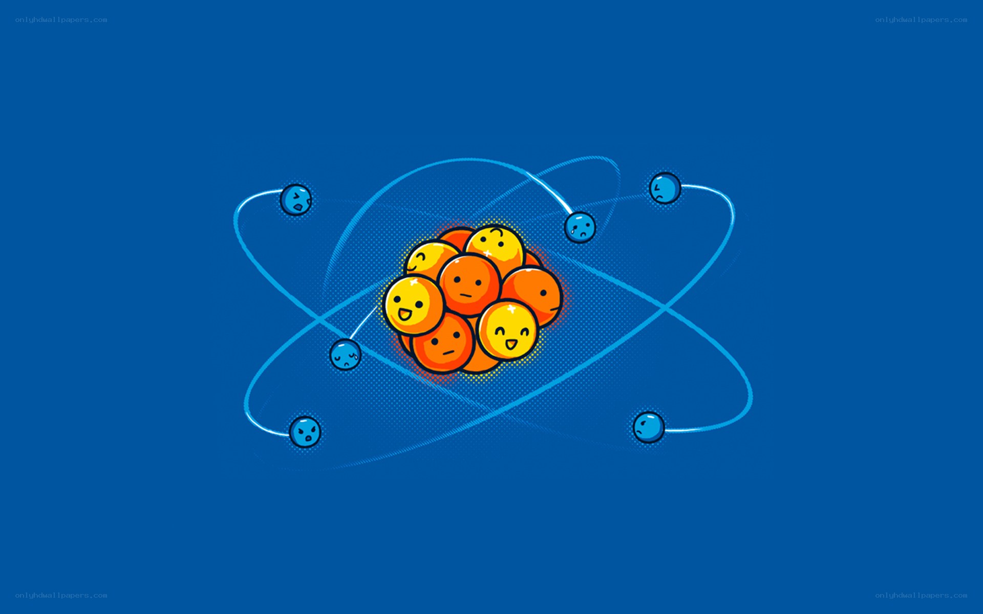 cute atom illustration