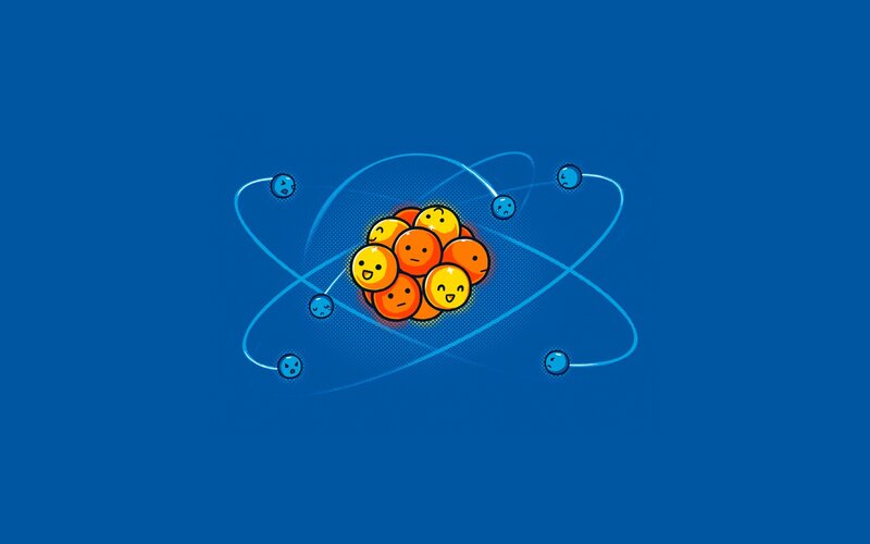 cute atom illustration