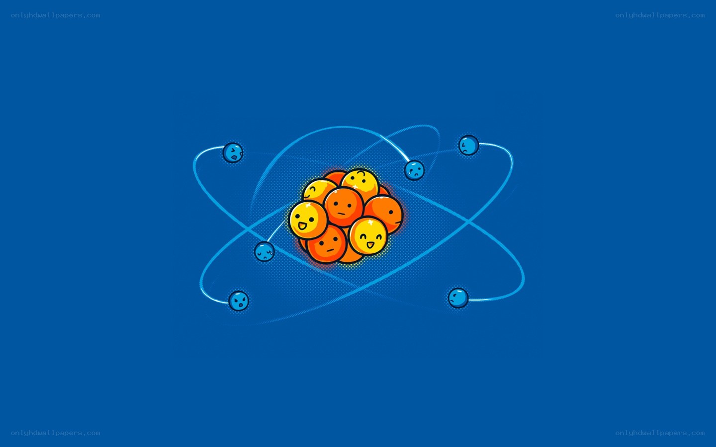 cute atom illustration
