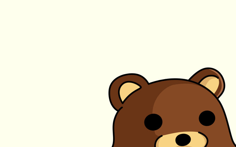 cute bear peeking from corner