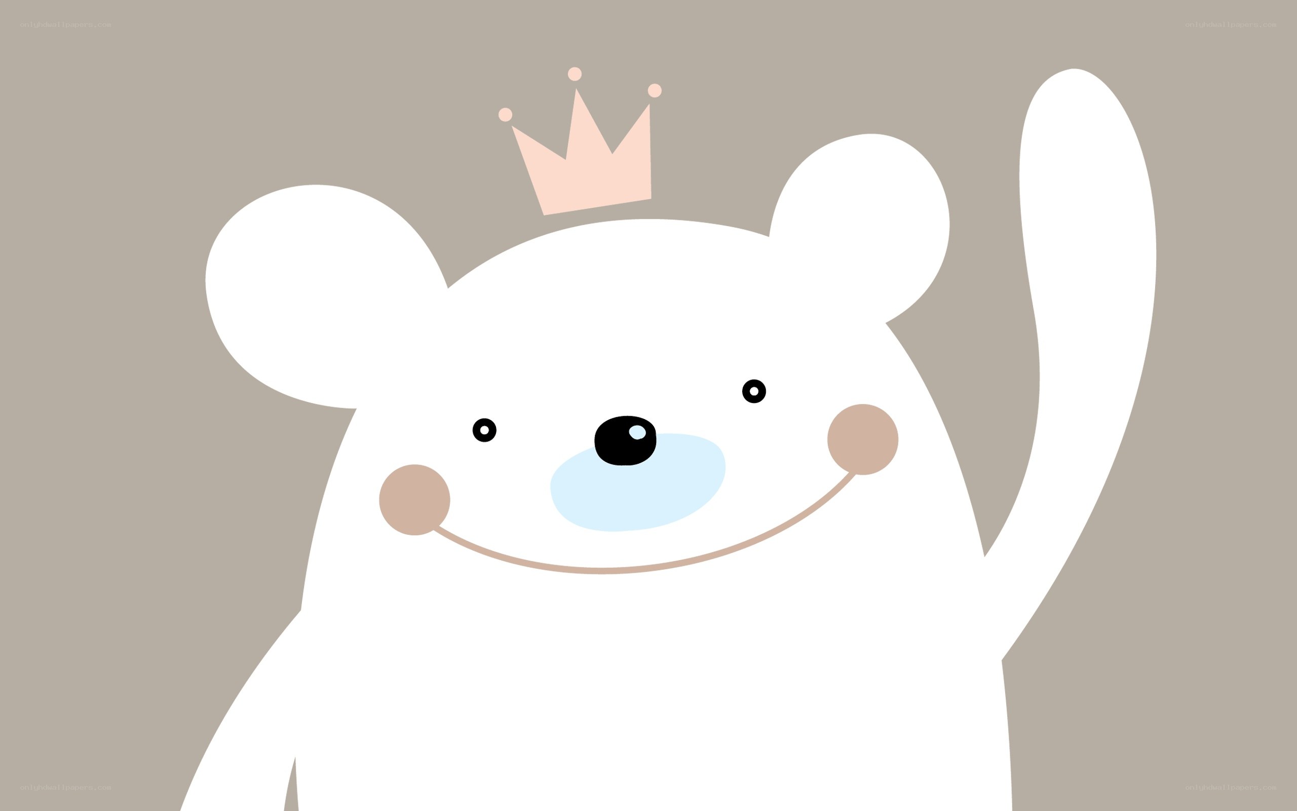 cute bear with crown