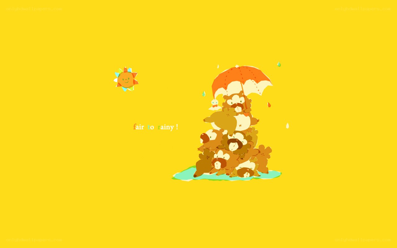 cute bears in rain