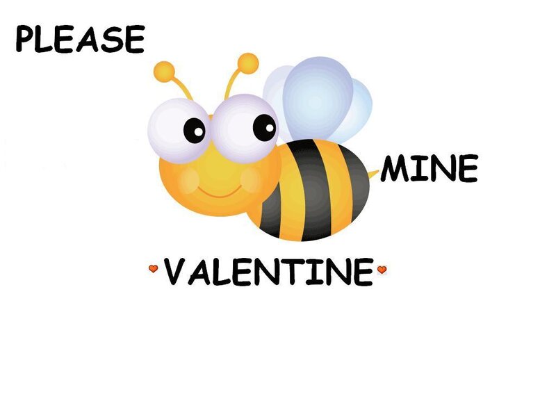 cute bee valentine card