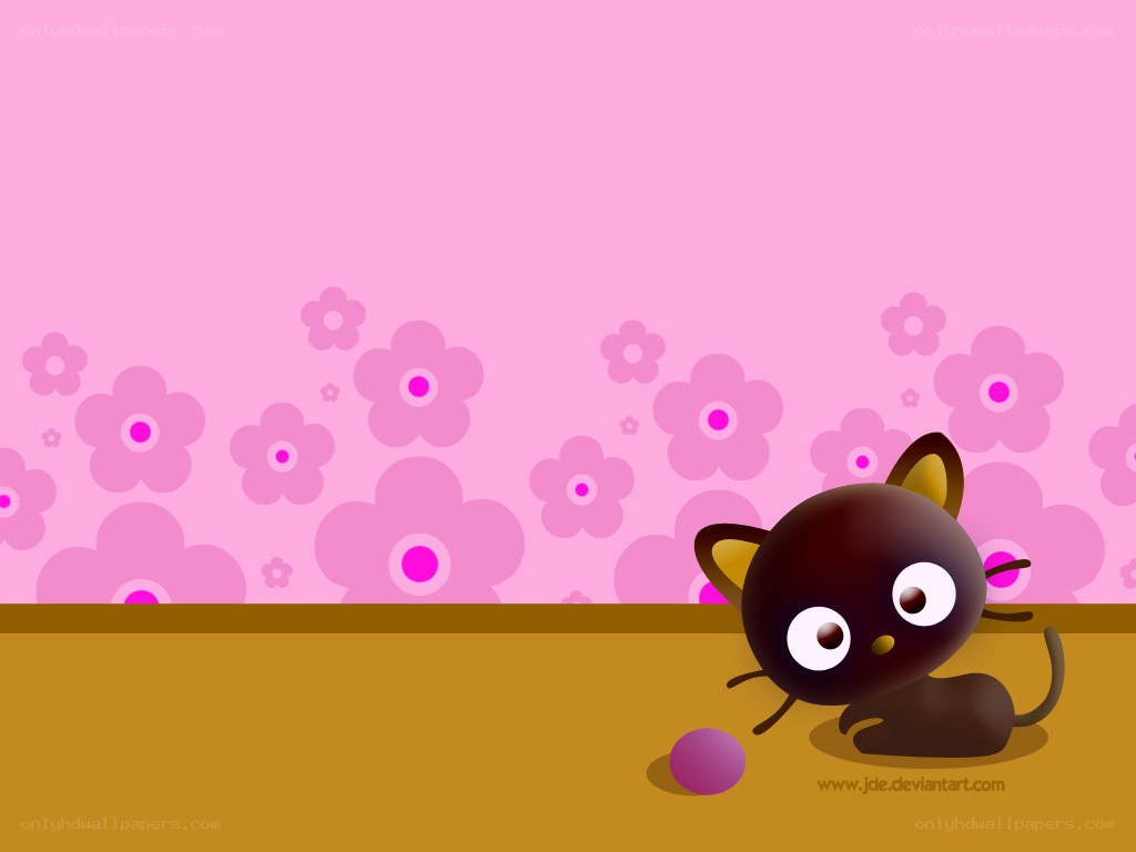 cute black cat with flowers