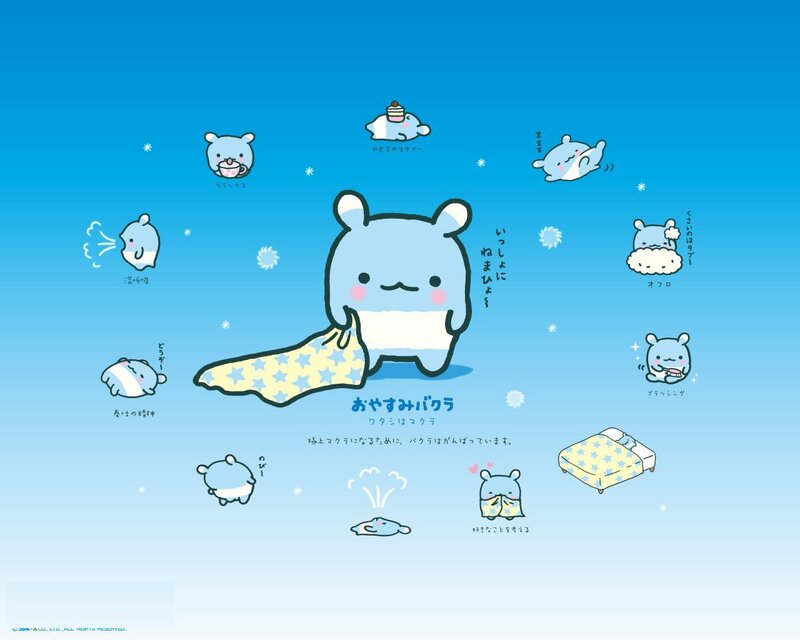Cute blue hamster character