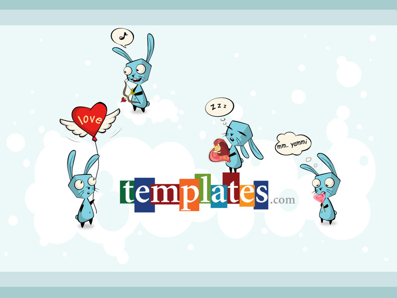 cute bunnies with love themes