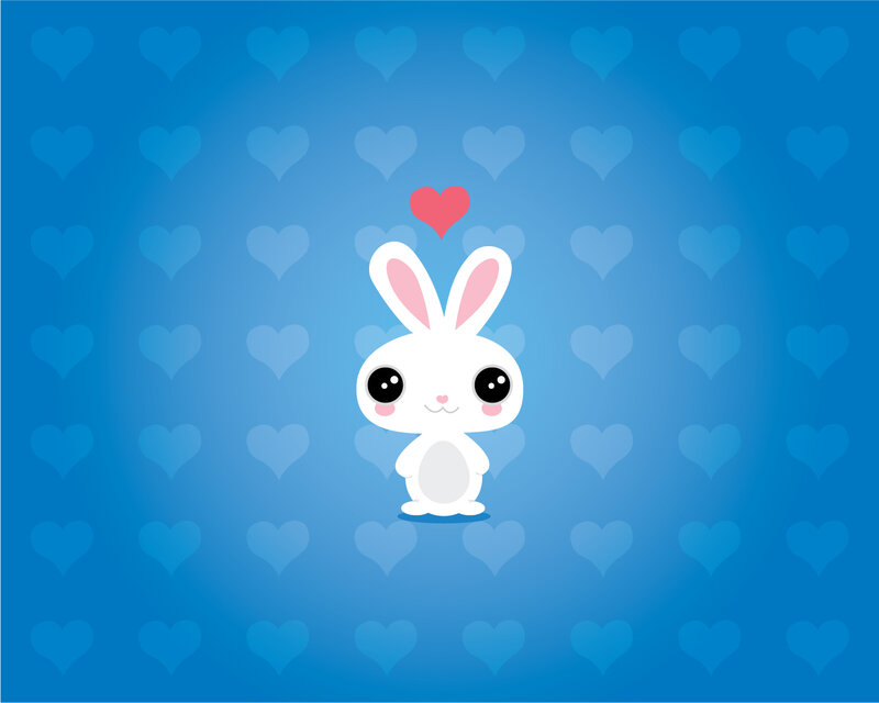 cute bunny with heart