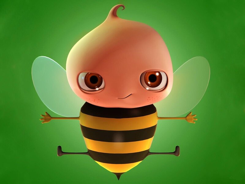 cute cartoon bee character