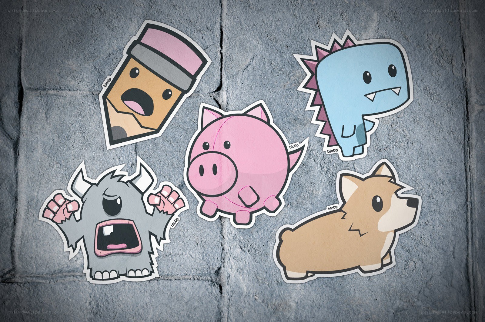 cute cartoon character stickers