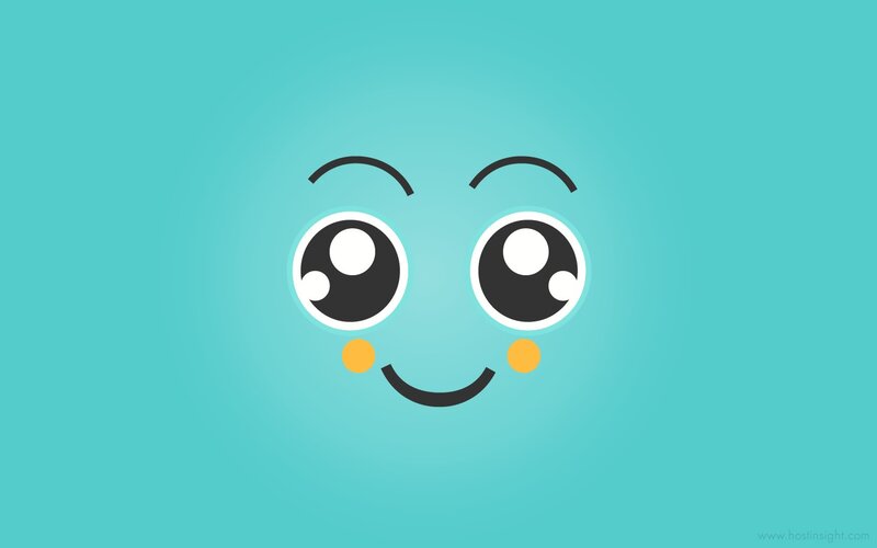 cute cartoon face on blue