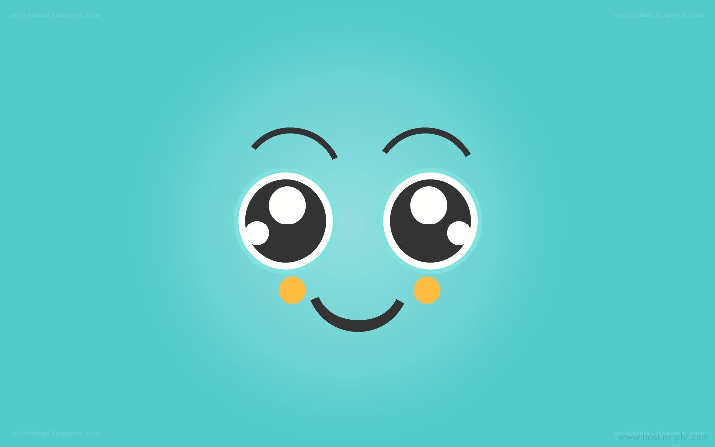 cute cartoon face on blue
