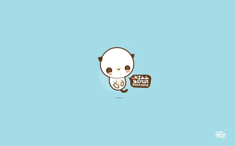 cute cat character wallpaper