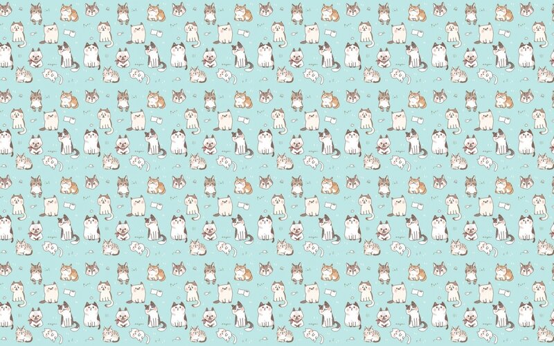 cute cat pattern wallpaper