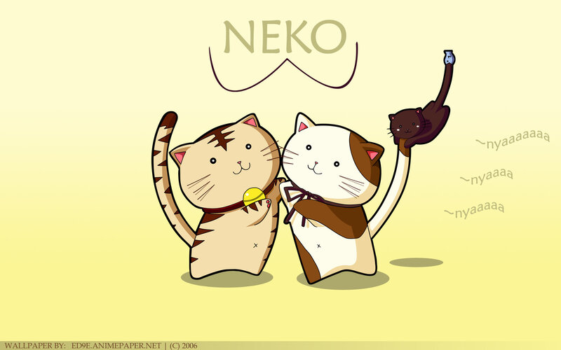 Cute cats with a kitten