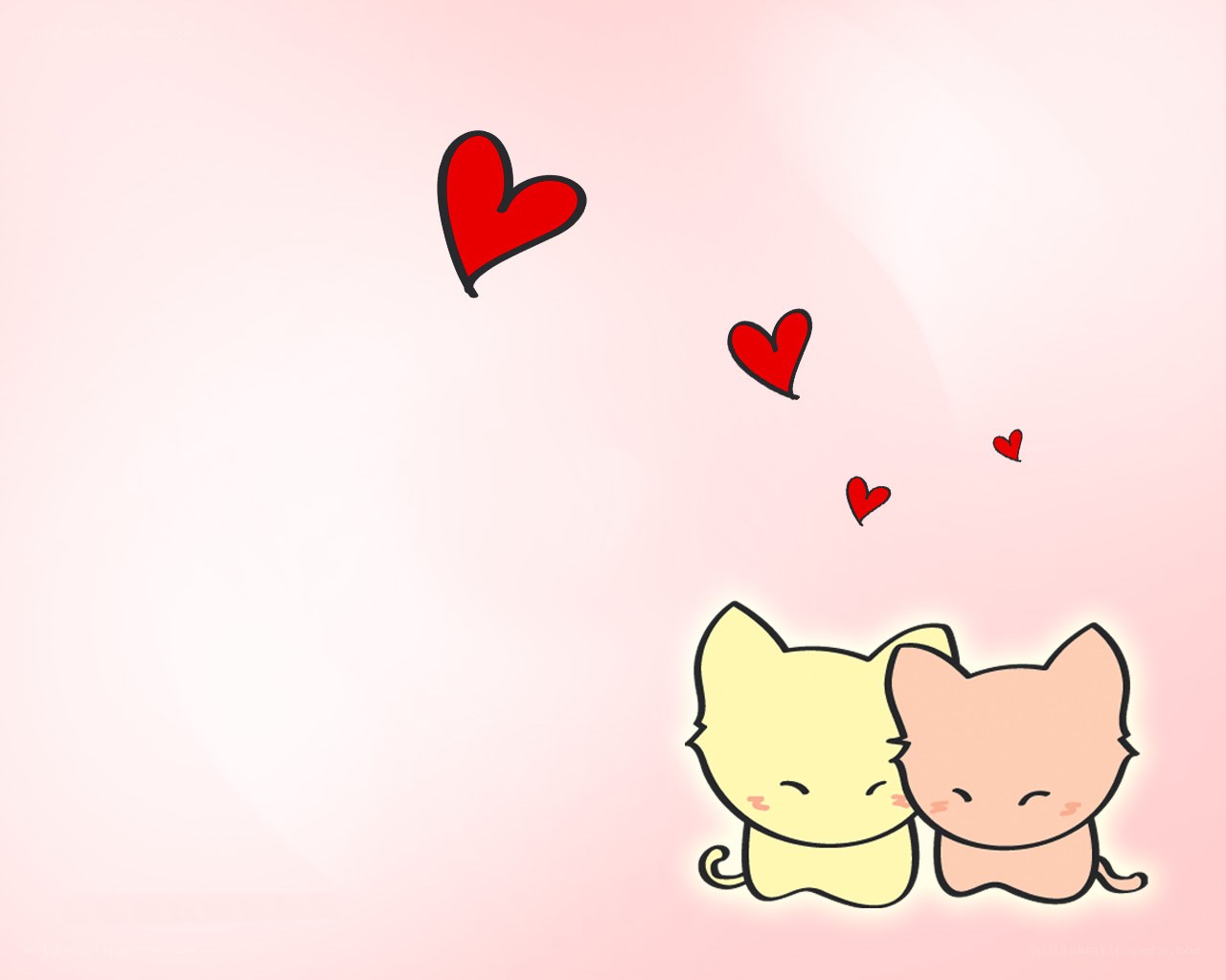 cute cats with hearts
