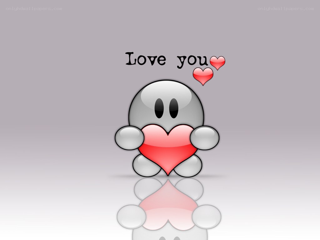 cute character holding heart