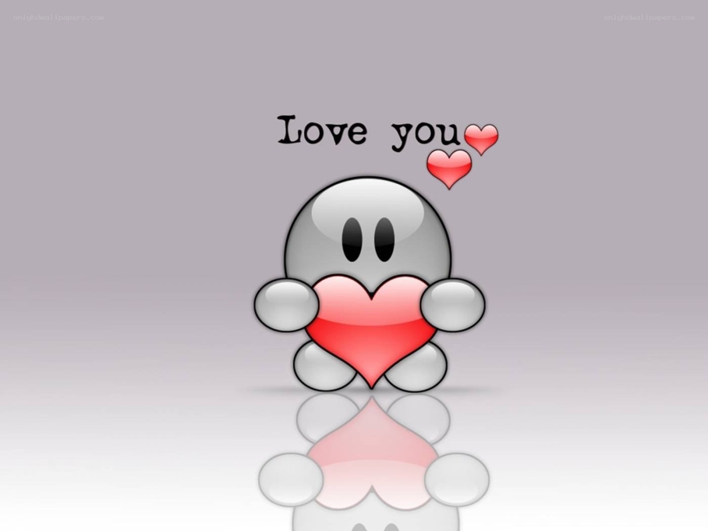 cute character holding heart