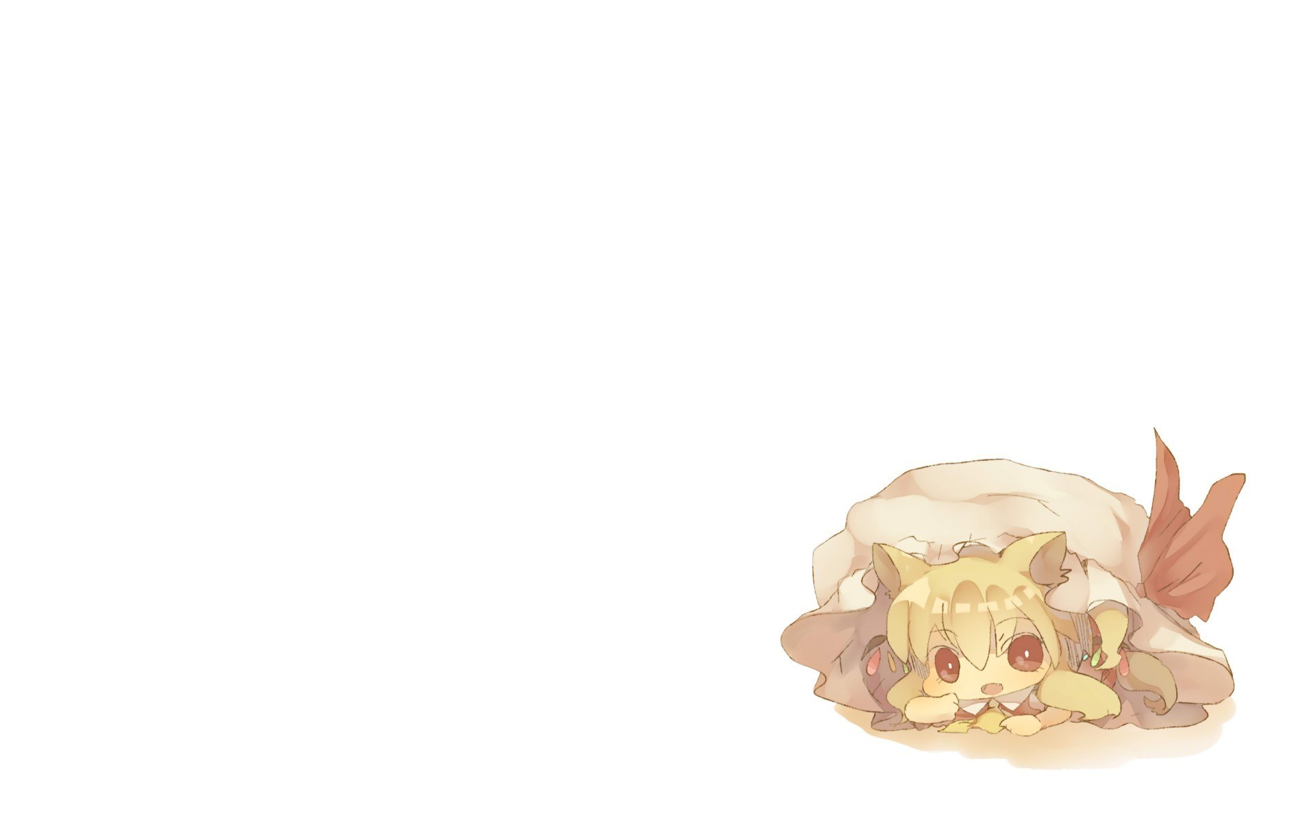 cute character in a blanket