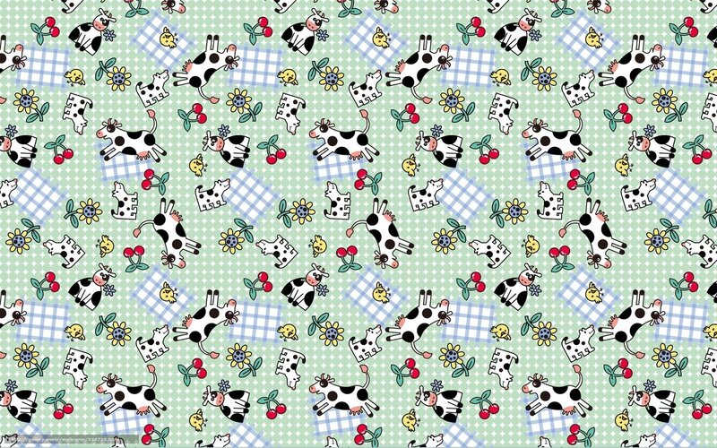 cute cow pattern wallpaper