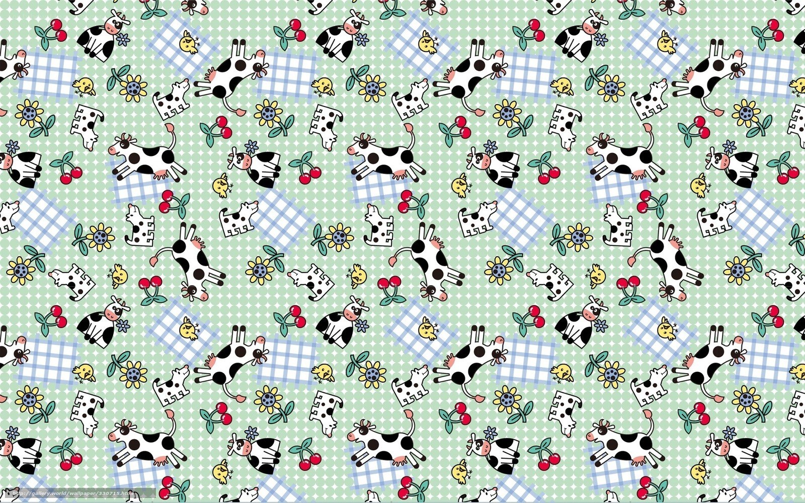 cute cow pattern wallpaper