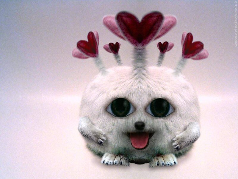 cute creature with heart antennas