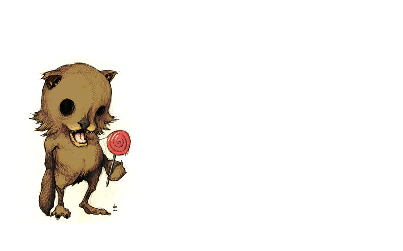 cute creature with lollipop