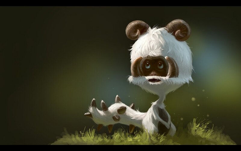 cute creature with ram horns