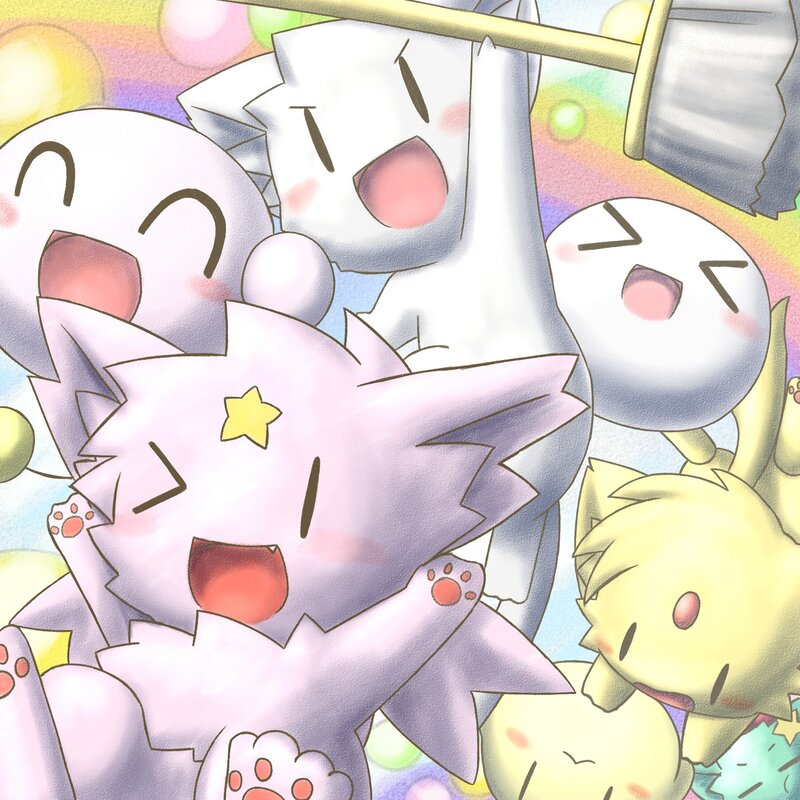 cute creatures celebrating
