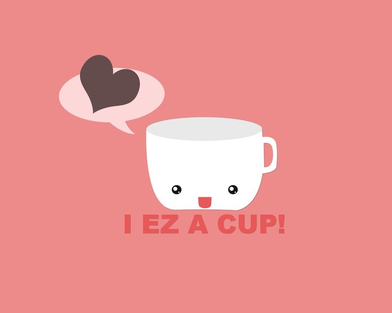 cute cup with heart