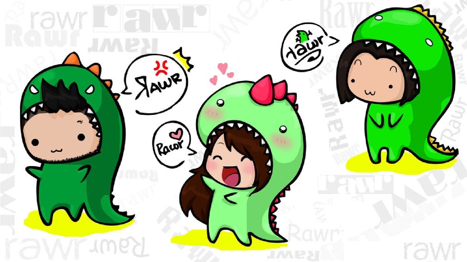 cute dinosaur costume characters