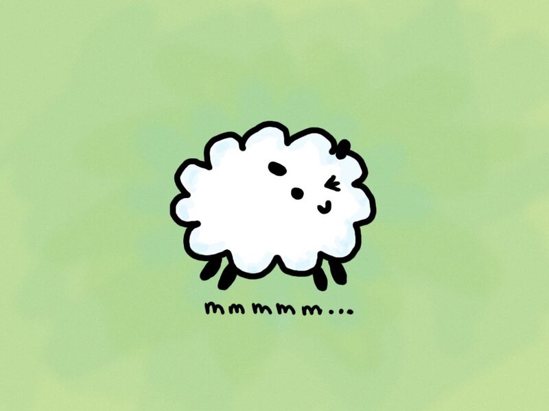 cute fluffy sheep character