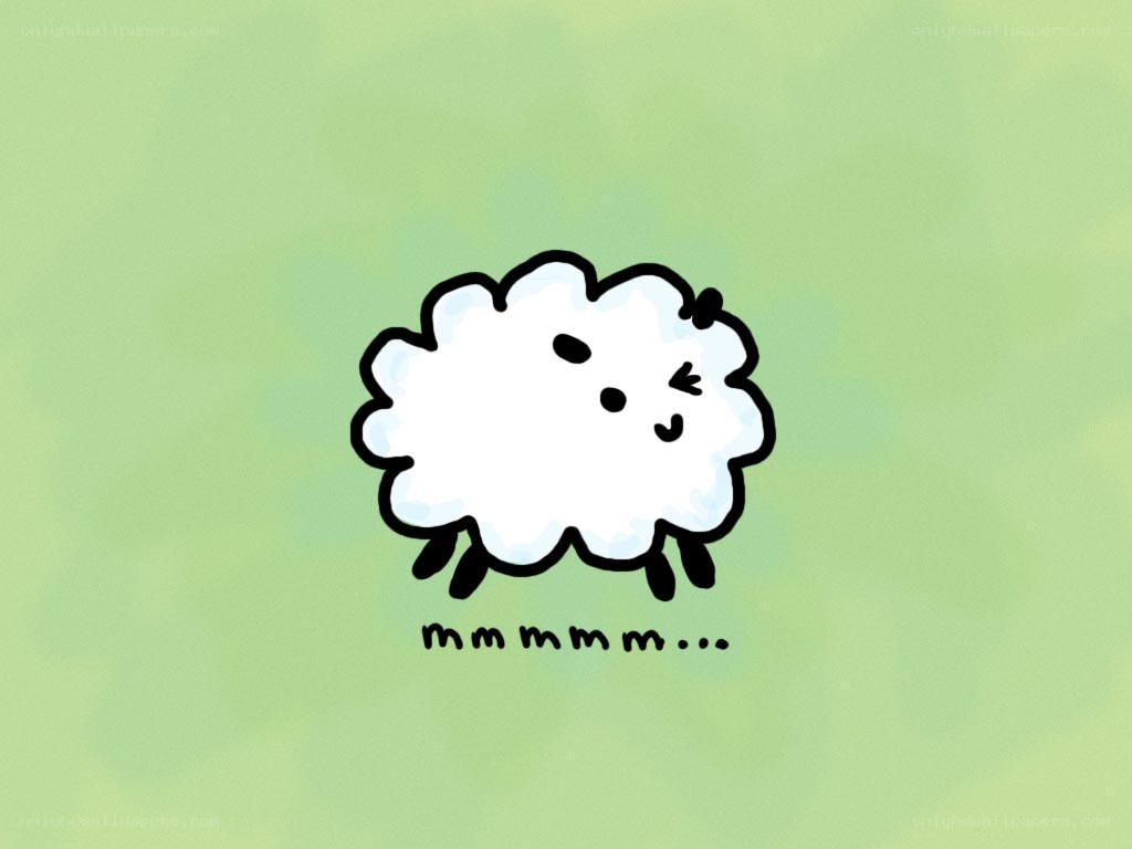 cute fluffy sheep character
