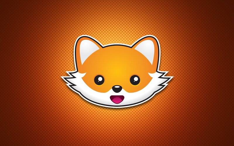 cute fox face logo