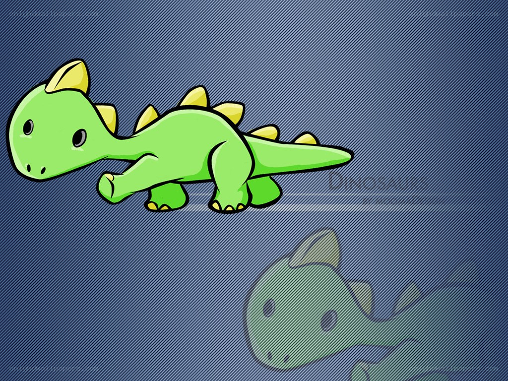 cute green dinosaur cartoon