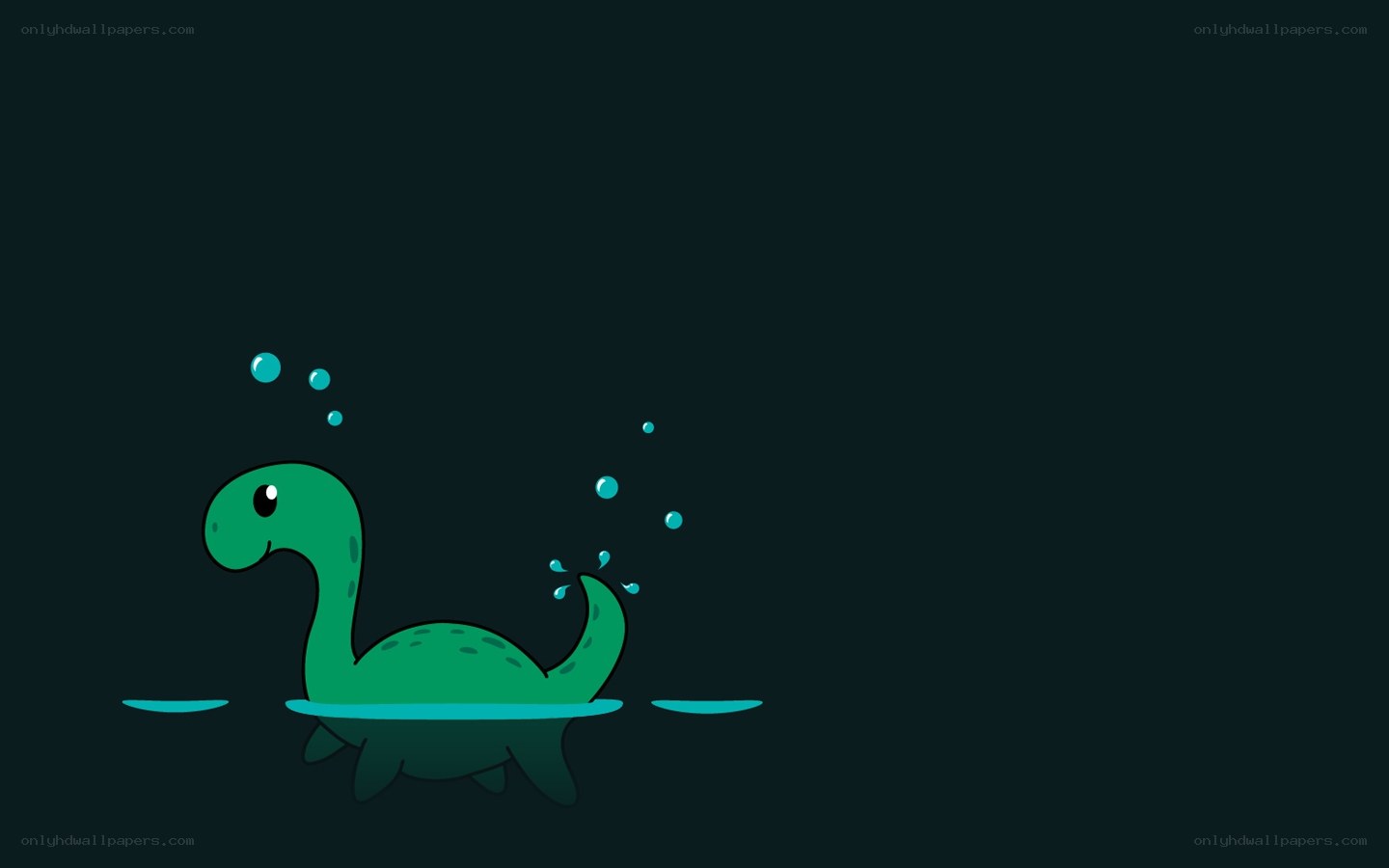 cute green sea monster