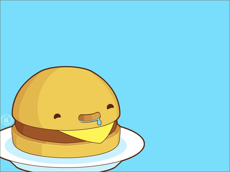 cute hamburger character