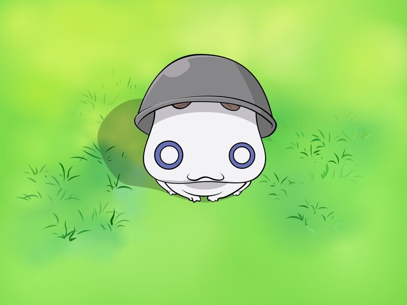 cute helmeted creature