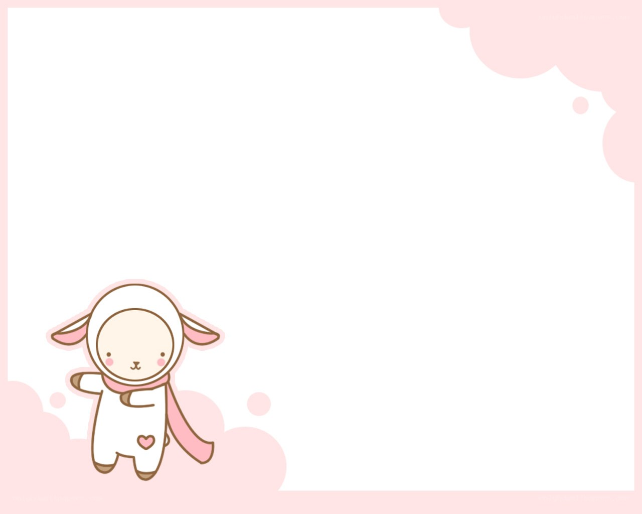 cute lamb character frame