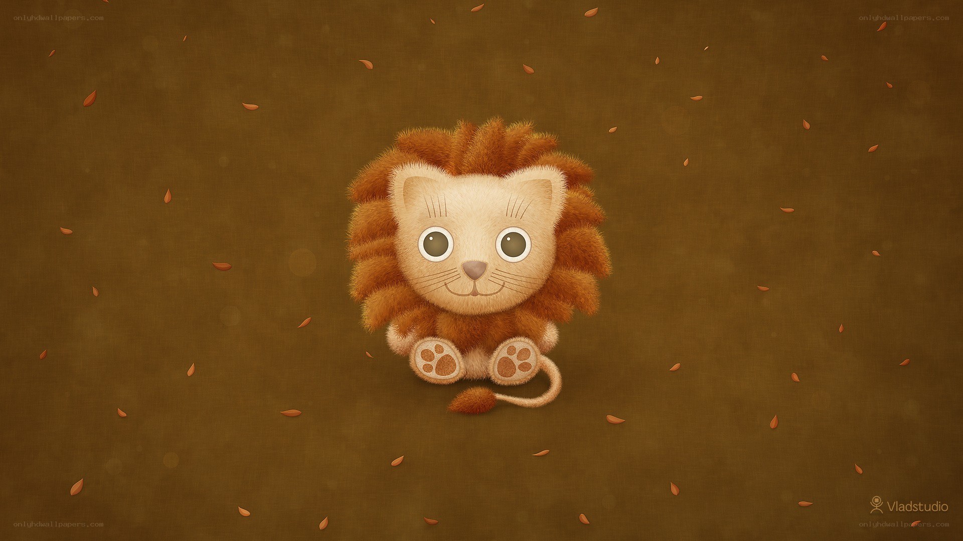 cute lion cub illustration