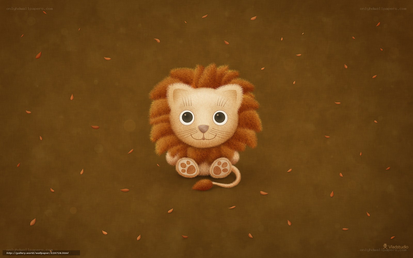 cute lion cub illustration