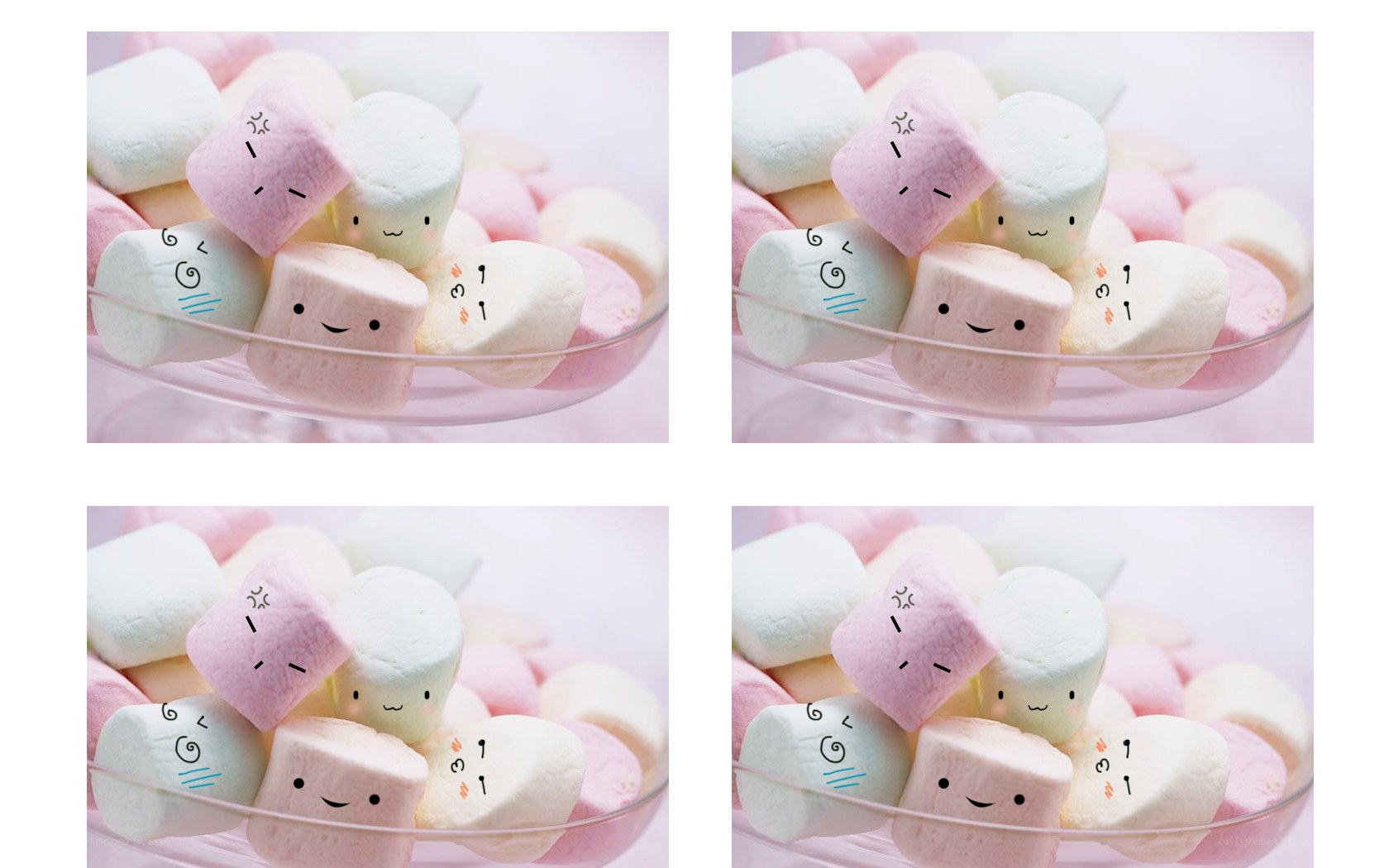 cute marshmallows with faces