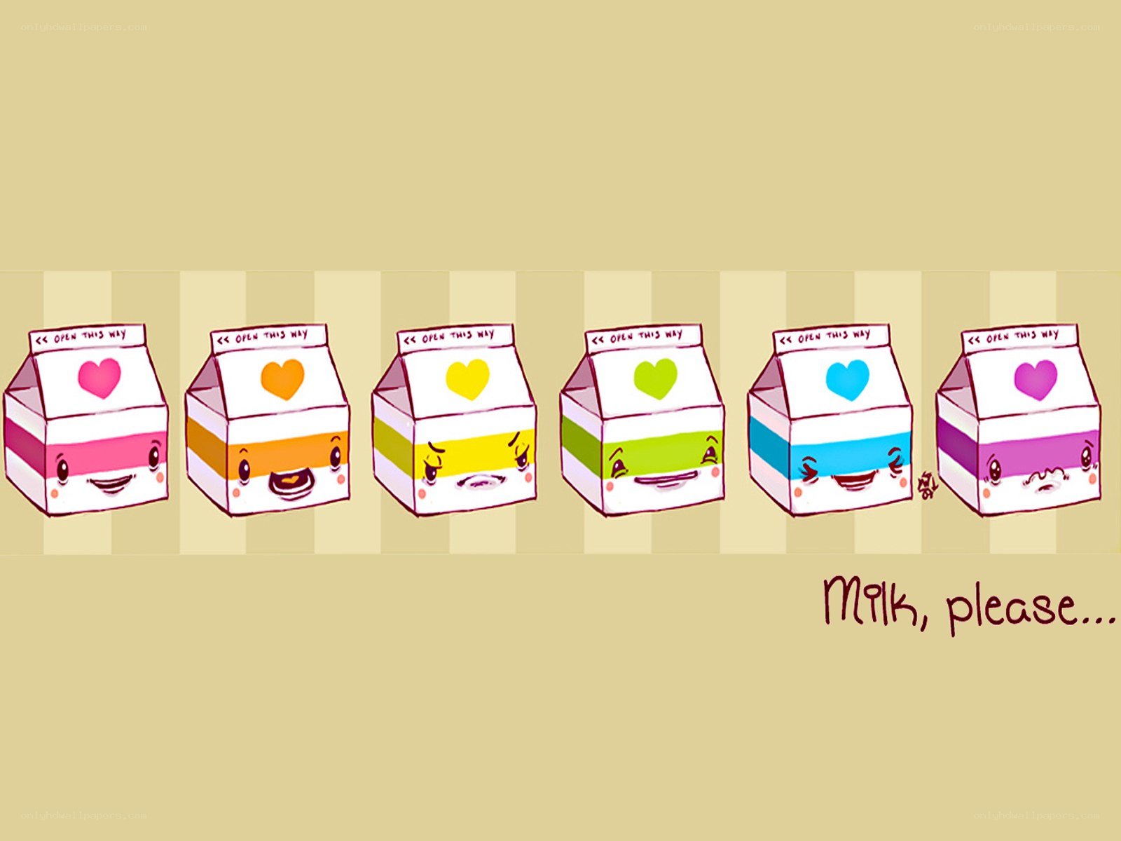 cute milk carton characters