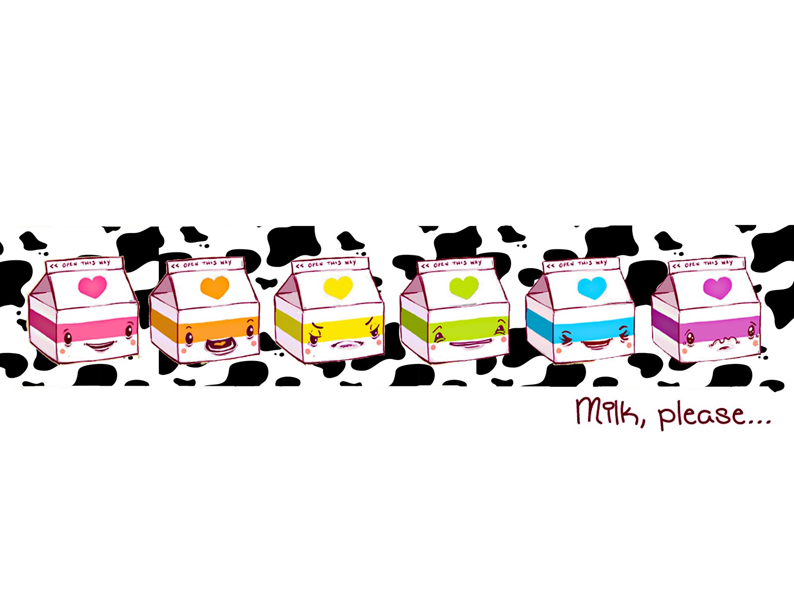 cute milk carton characters