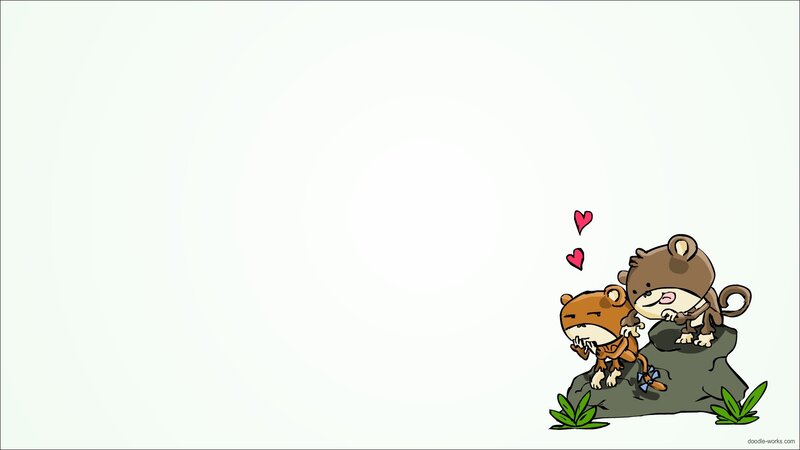 cute monkey couple