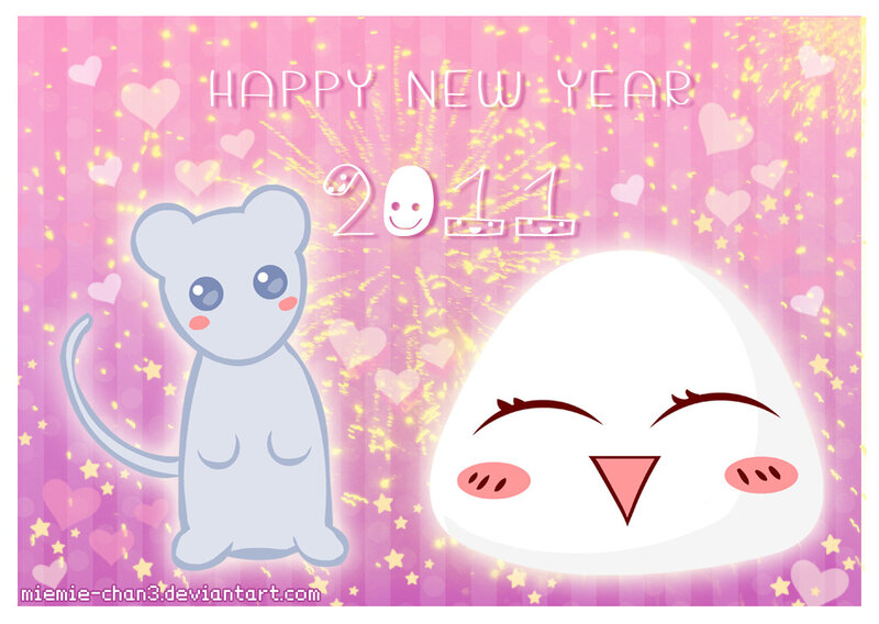Cute Mouse and Rice Ball