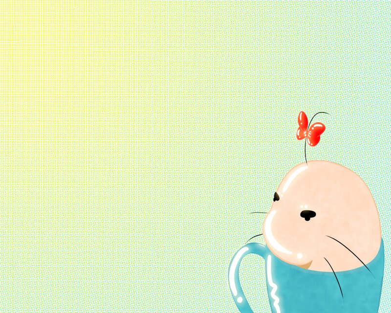 cute mouse with red bow