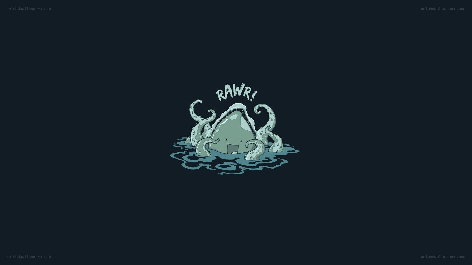 cute octopus in water