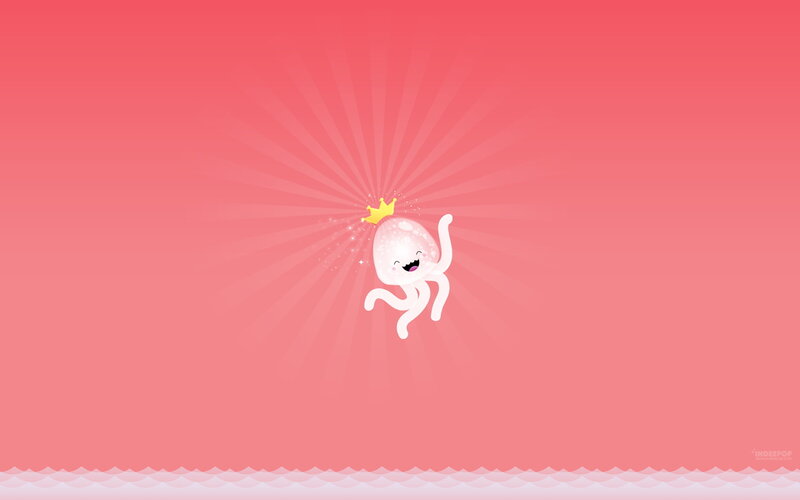 cute octopus with crown
