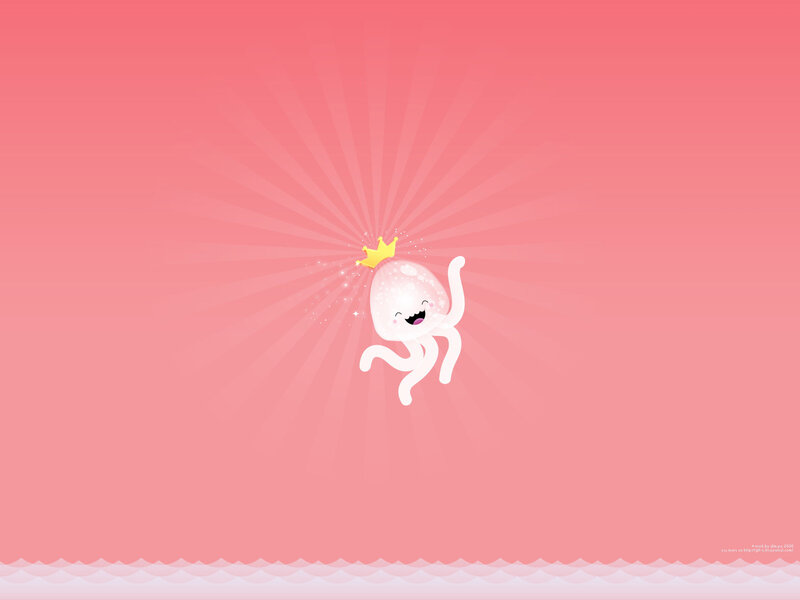 cute octopus with crown